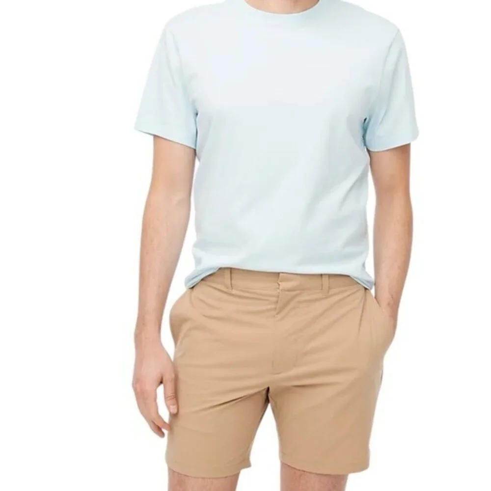J. CREW Men's 7” Tech Shorts Dark Khaki Shorts Size 40 NEW - Picture 1 of 6